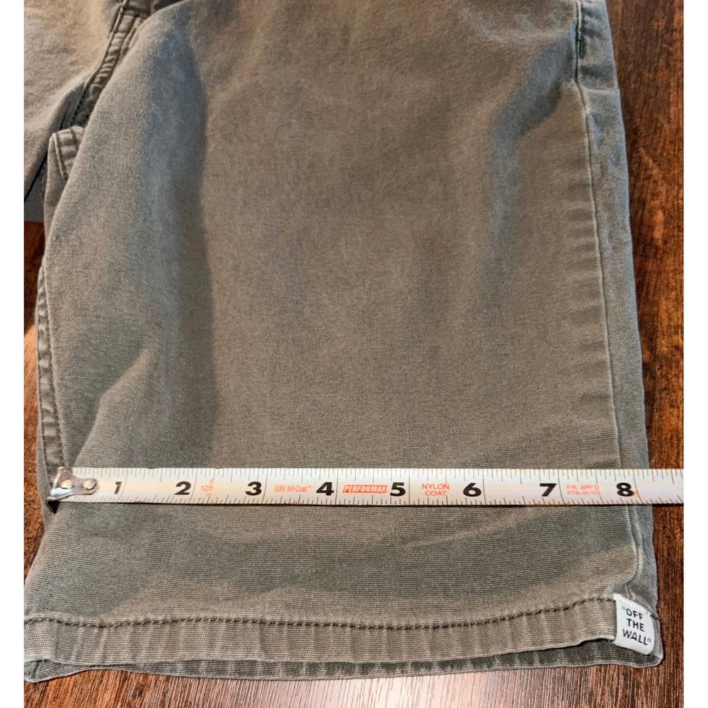 Vans Off The Wall Mens Skate Shorts Olive Green Canvas Size 32 VN0A7S2WSQ8